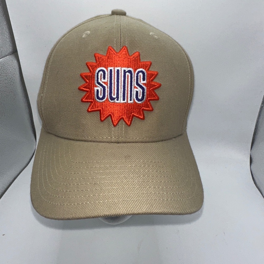 Phoenix Suns Mitchell & Ness Snapback Hat Tan Throwback Logo Adjustable Cap